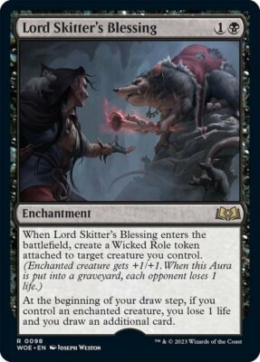 x1 Lord Skitter's Blessing R MTG Wilds of Eldraine M/NM, English