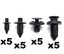 Image of 20 Pce Plastic Rivet Fasteners Kit- 4 Common Sizes of Trim Clip For Peugeot