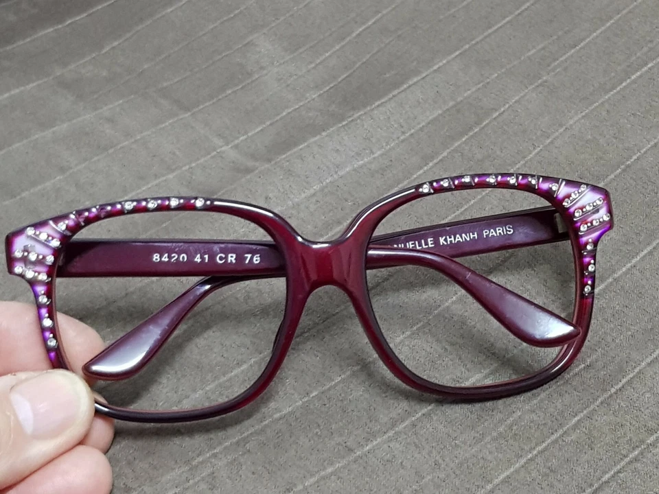 Винтажные женские солнцезащитные очки 80-х Emmanuelle khanh 8420 в парижской оправе изящные очки # - Изображение 4 из 4