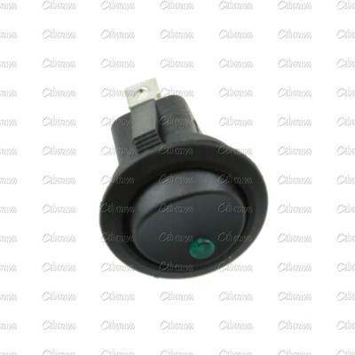 5Pcs Green 12V LED Dot Light Auto Car Boat Round Rocker ON-OFF Toggle Switch