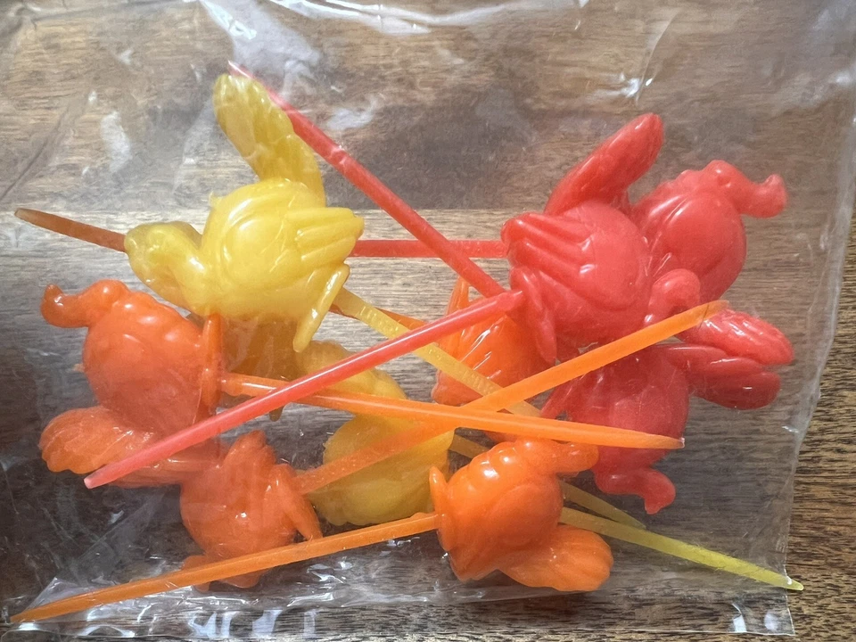 VTG Thanksgiving Turkey Cupcake Toppers 3-D Food Picks 1980s Amscan New Sealed - Image 4 of 4