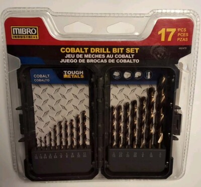 MIBRO Cobalt Metal Master Bohrer Set – 17-teilig, 1/6" Bis 3/8", Für Harte Metalle Wie Edelstahl