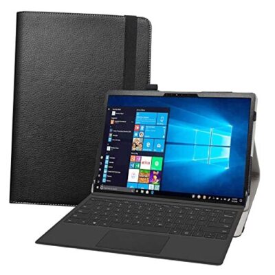 Bige for Latitude 7320 Detachable Case,PU Leather Folio 2-Folding 13 inch Black