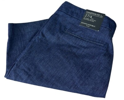 Banana Republic Sz 27/4 Women Hampton Fit Bermuda Chambray Shorts RV $50 NWT