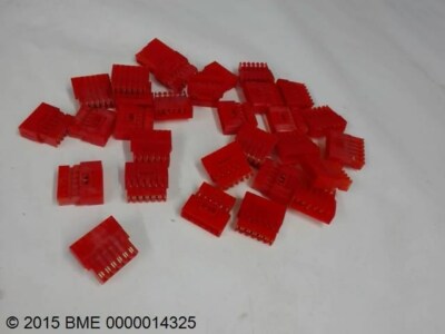 Lot Of 30, Red Insulation Displacment Header Connectors, 6 Pin