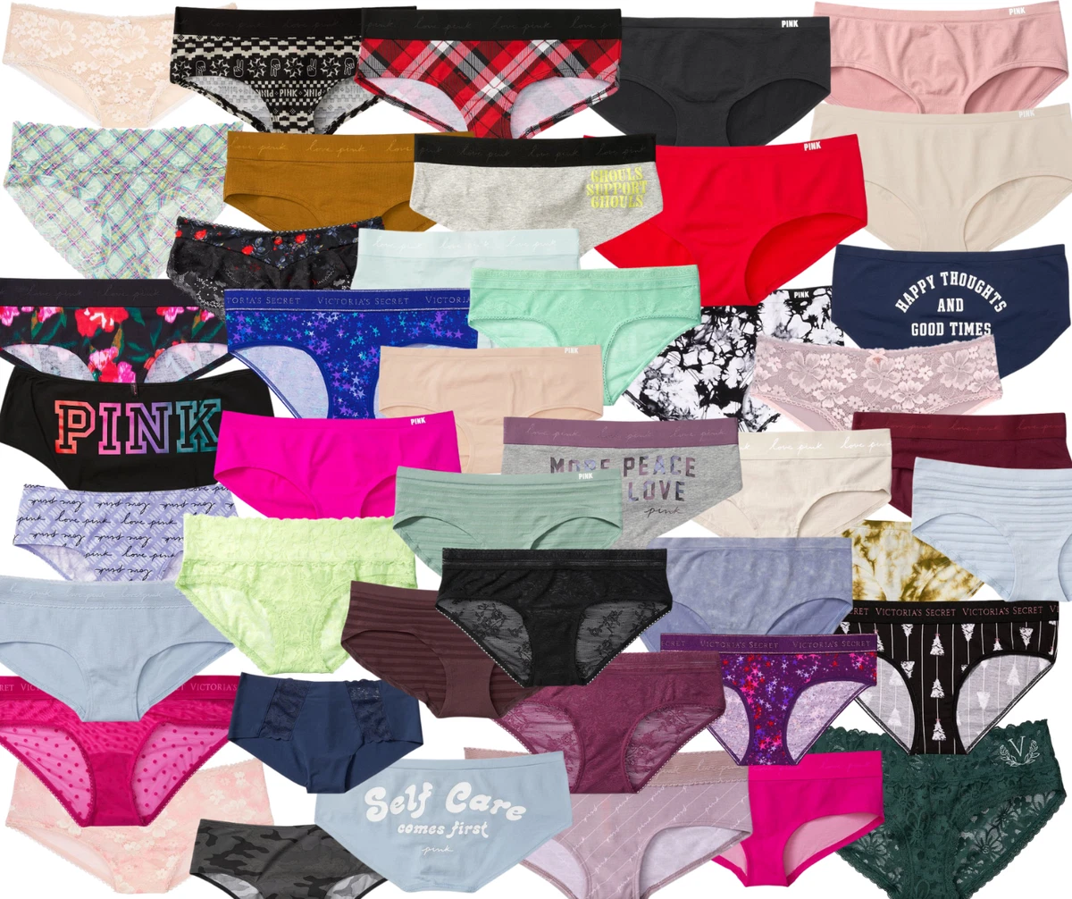 Victoria's Secret / Pink Panties Lot of 4 Random Panty, Hiphuggers, Boxer  NWT