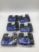 6 Pack Labelife White Laminated Label Tape 12mm x .47" for Brother P Touch D600