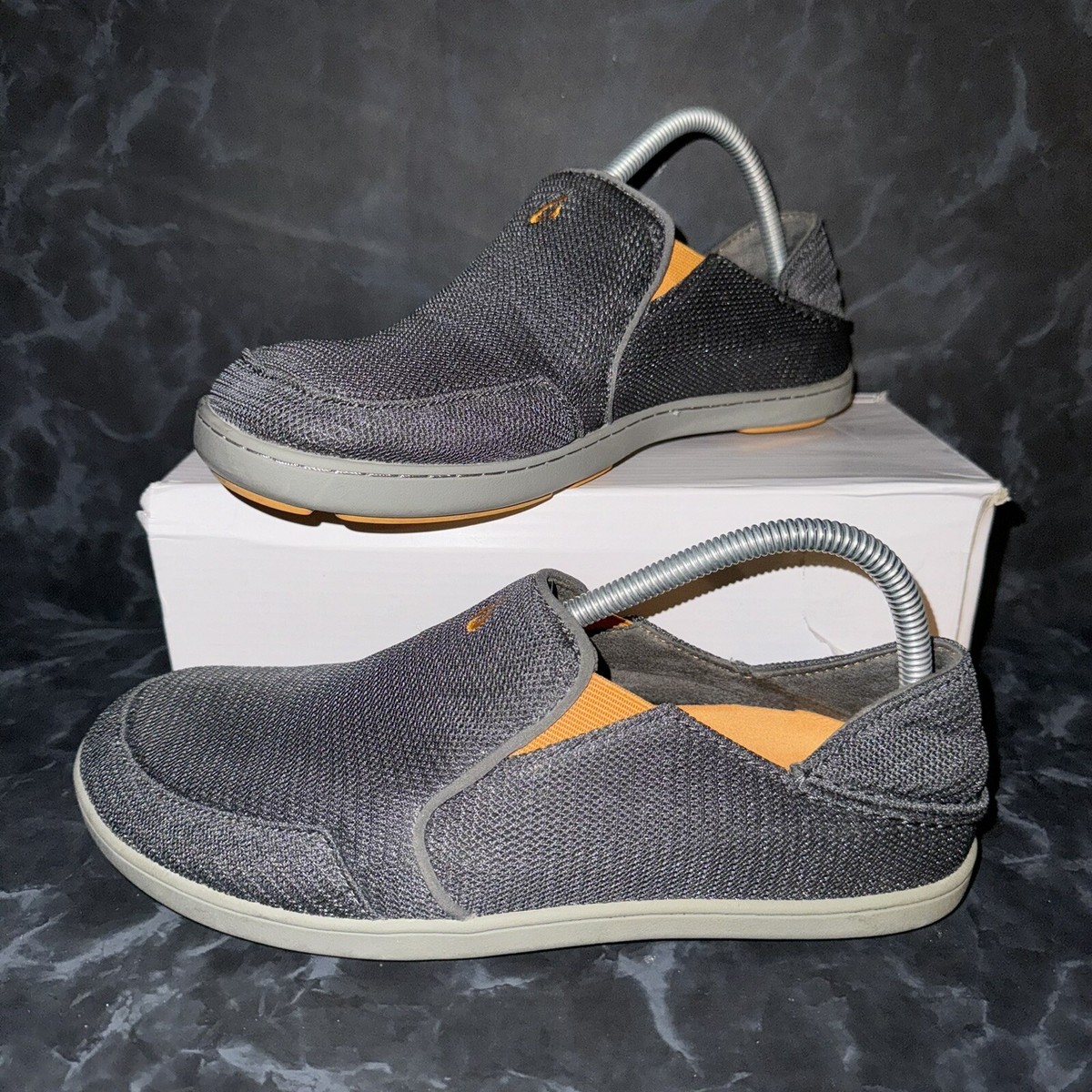 Olukai Mens 12 Nohea Mesh Loafers Shoes Dark Shadow Sneaker Comfort Casual Beach Nohea Moku Men main image 4