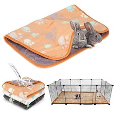 YUEPET Waterproof Guinea Pig Blankets Washable 3-Pack Small Animal Fleece Cage L