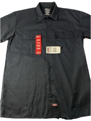 NWT Genuine Dickies Men's  Short Sleeve Essential Work Shirt Size M Black