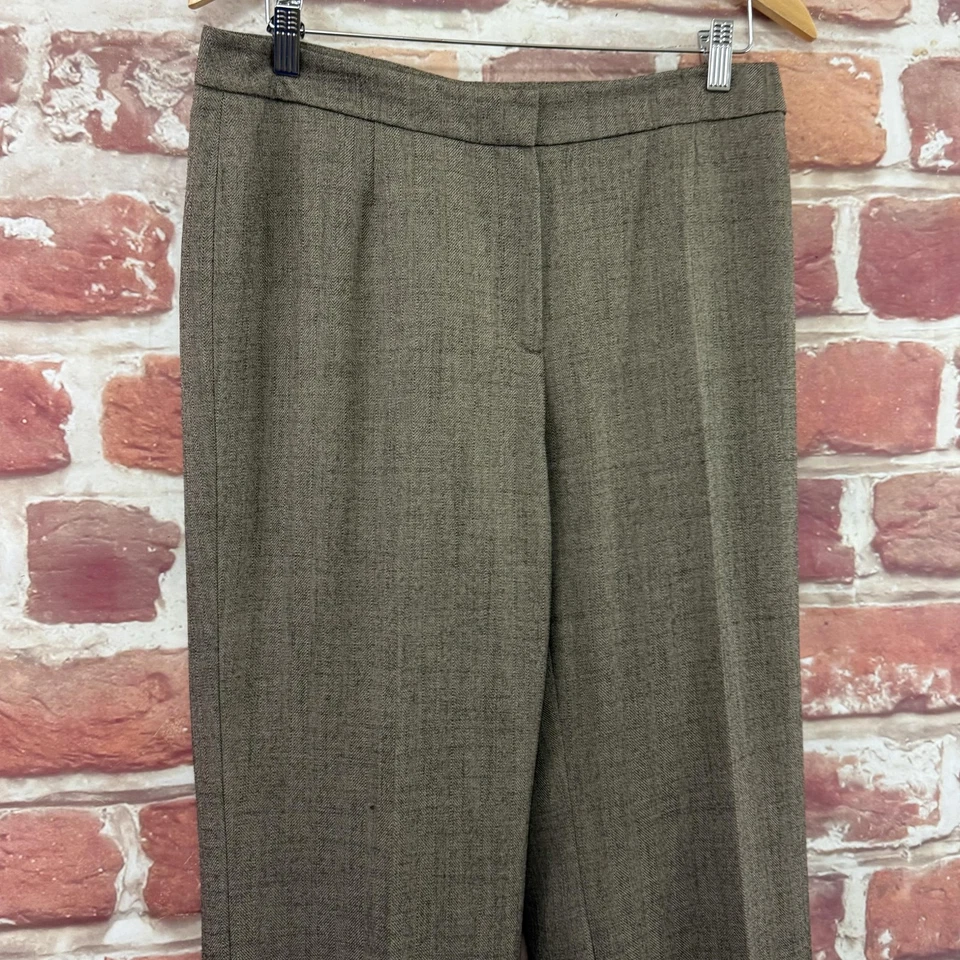 Pantalones de traje Evan Picone para mujer 8P marrón trabajo carrera pierna recta Foto 3 de 4