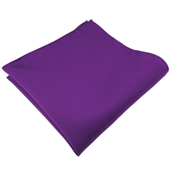 Tigertie Satin Einstecktuch In Lila Violett Uni - Tuch 100% Polyester-image