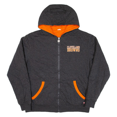 NFL Reversible Cleveland Browns Herren Orange Hoodie Full Zip USA M