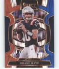 2025 Panini Select Red & Blue Shock #80 Drake Maye Patriots