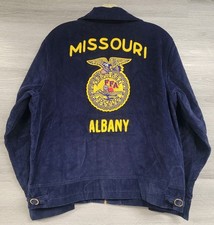 FFA JACKET CORDUROY CHAIN STITCH FUTURE FARMERS JACKET MISSOURI UNISEX 42 LARGE