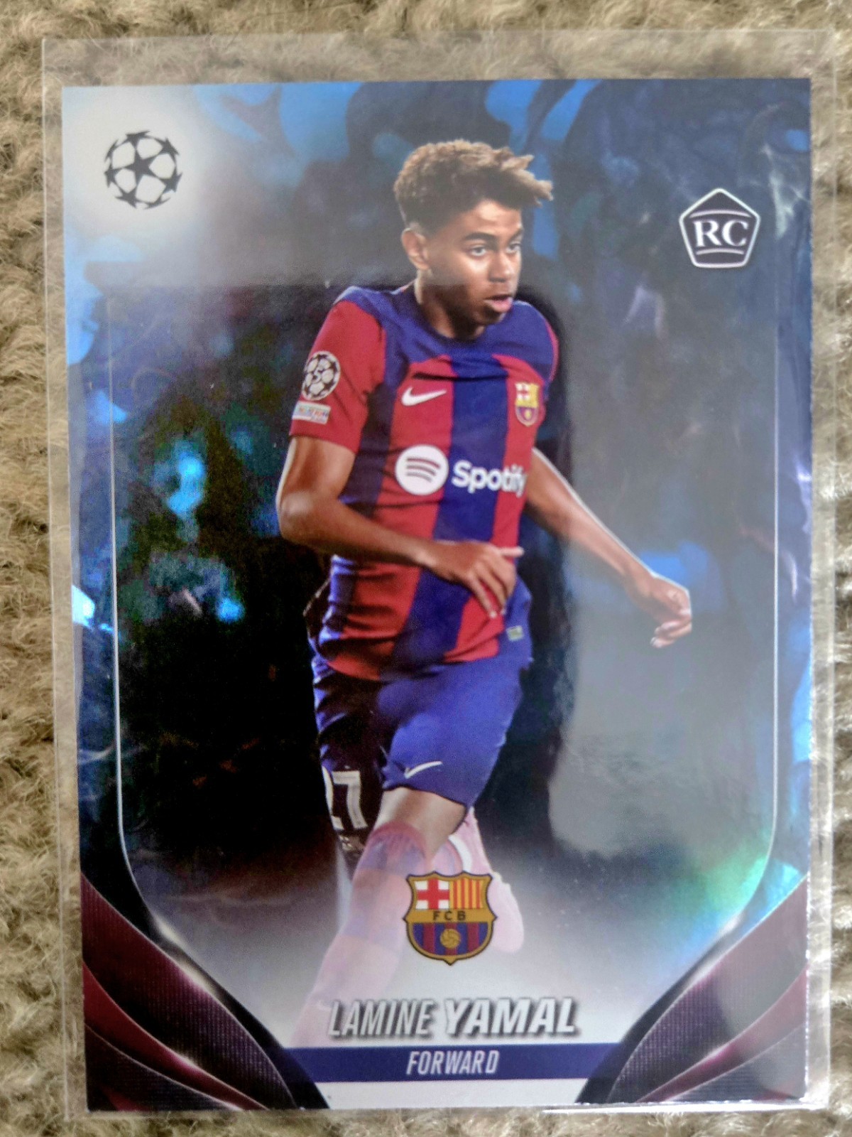 2023-24 Topps UEFA CC Blue Inferno Parallel /125 Lamine Yamal RC #64 Barcelona