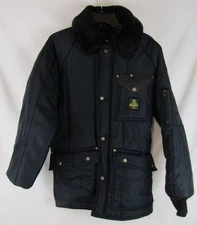 Mens Refrigiwear Iron-Tuff Jacket-Size Small-Navy Blue-0358R-Missing Hood-EUC