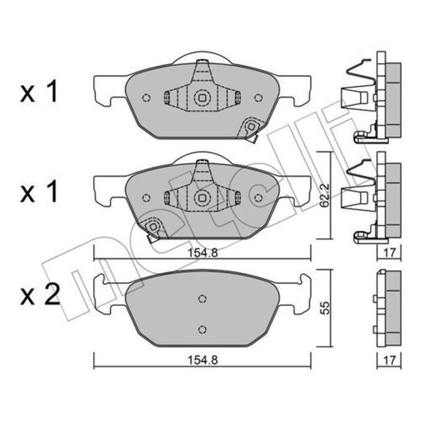 Metelli BremsbeläGe Bremsbelegsatz Vorne FüR Honda Accord Viii-image