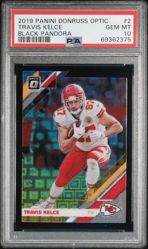 2019 Panini Donruss Optic - Travis Kelce Black Pandora /25 PSA 10 - Chiefs POP 4