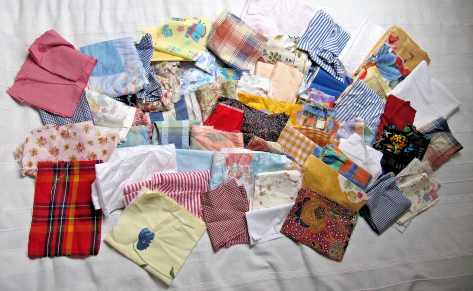 2,7kg Stoffreste, Patchwork, Puppenkleidung usw.