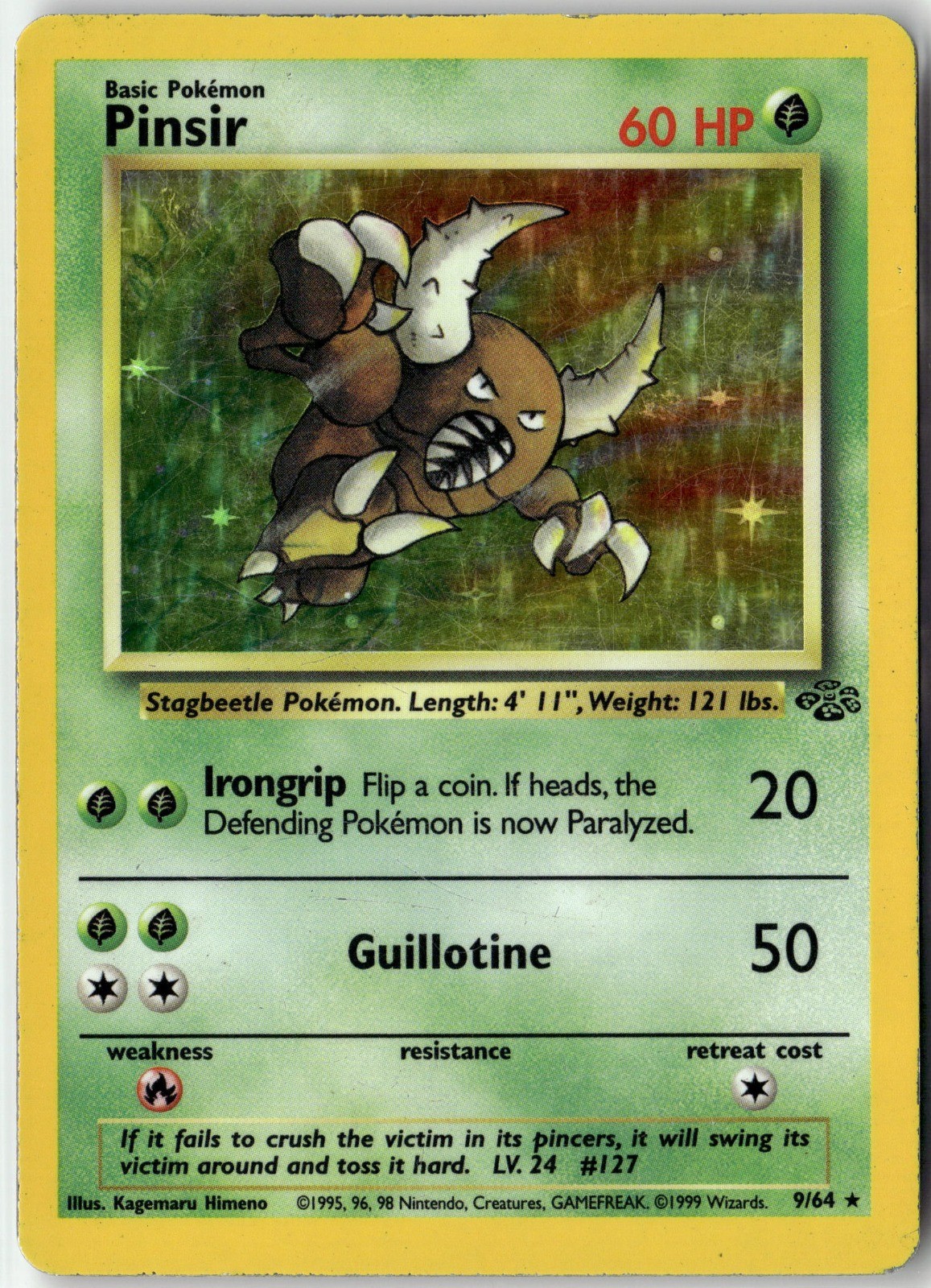 Pinsir (9) Holo Rare Jungle 09/64 Unlimited MP