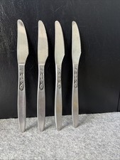 4 Vintage Mid Century Mod Amefa Tulip Time Holland Stainless Flatware