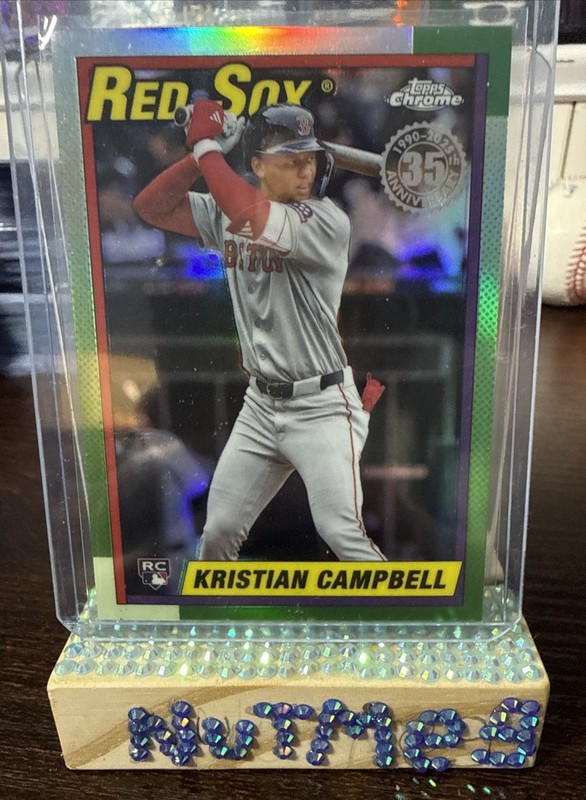 2025 Topps Chrome Update Kristian Campbell Rookie Rainbow Foil '90 Red Sox