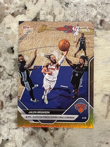 2025-26 Topps Now Jalen Brunson #337 NBA Finals Gold Foil #19/50
