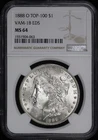 1888-O Top-100 VAM-1B Early Die State Die Break Morgan Dollar NGC MS-64