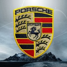 Porsche Sports Car Racing Logo Embroidered Pa...