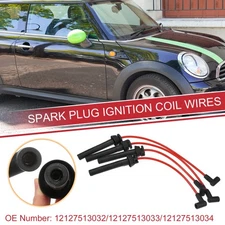 4pcs Spark Plug Wire Ignition Coil Cable No.12127513032 for MINI Cooper R50 R52 