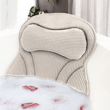 Bath Pillow 4D Bath Tub Pillows for Head Tub Pillow for Bathtub with 6 Non-Slip