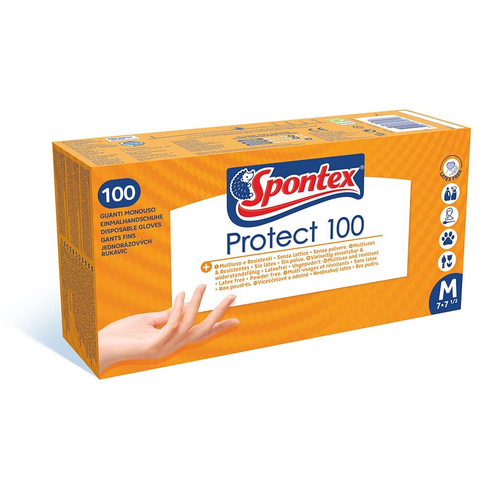 Gants fins jetables haut de gamme Protect x100 vinyle hypoallergénique incolore