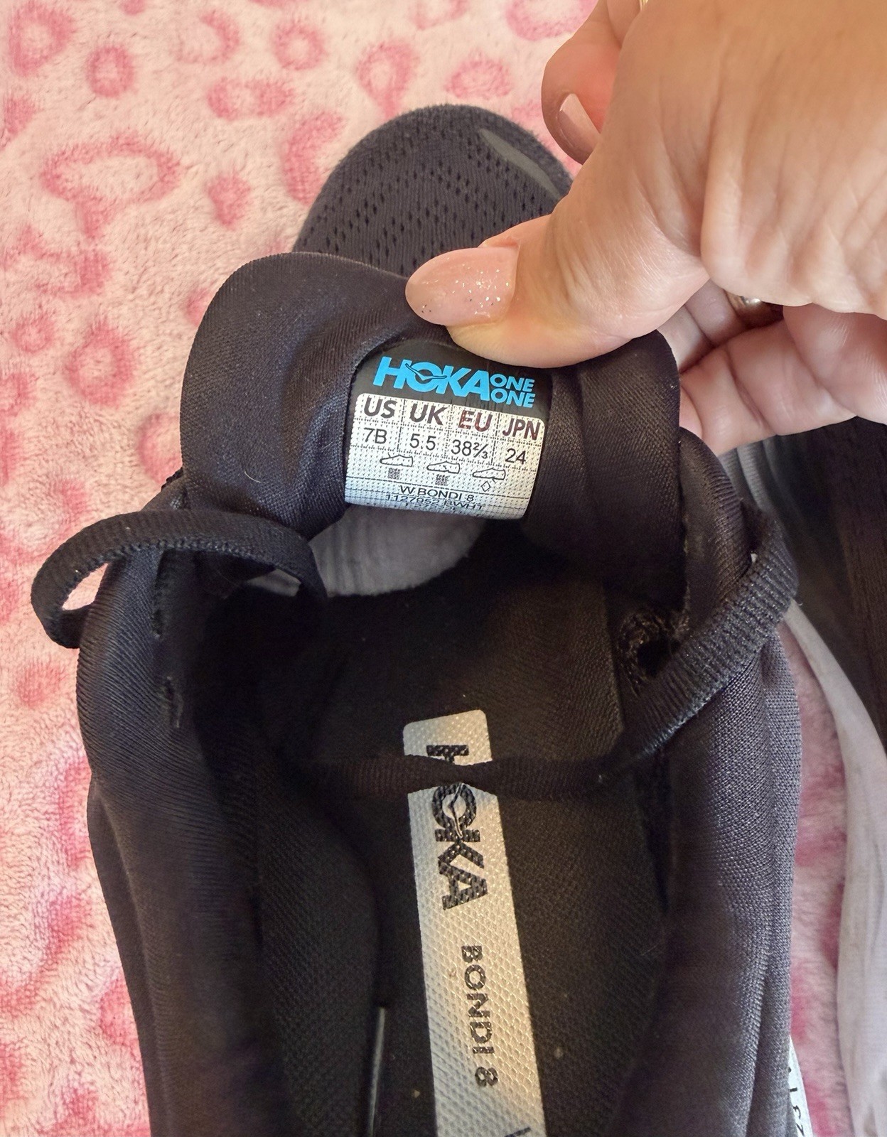 Hola Black One One Bondi Running Shoes Sneakers Athletic Size: 7B thumbnail 10