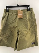 Patagonia kid's lined baggie shorts, Youth L 7 in. inseam green