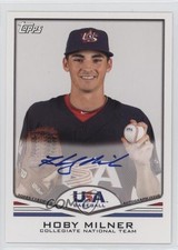2011 Topps USA Baseball Team Auto Hoby Milner #USA-A14 Auto 1l89