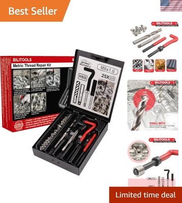 Versatile M6x1.0 Thread Repair Kit for Automotive & Plumbing Applications