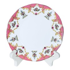 Elizabethan CHATSWORTH Patt Multicolored Flowers Pink Border Luncheon Plate NEW