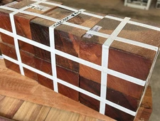 SIX KILN DRIED EXOTIC ROSEWOOD BOWL BLANKS TURNING LUMBER BOWL 4" x 4" x 3" CDD