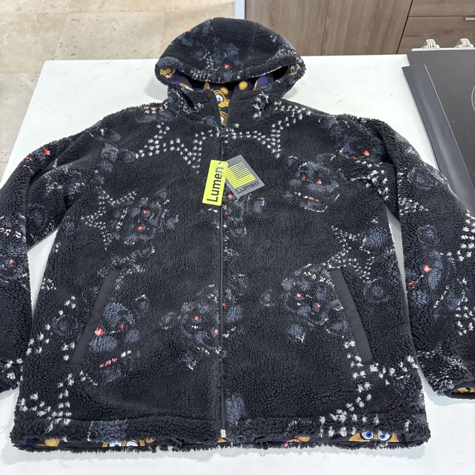 FNAF Rare Reversible Jacket Lumen Theorywear Five Nights at Freddy's Size L NWT image 11