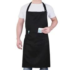 Will Well Chef Apron for Men and Women - 33" x 27" Large with 38" Waist Ties ...