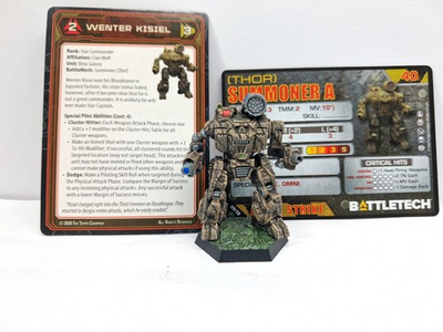 #ad Catalyst Game Labs BattleTech Summoner Clan Wolf Pro Painted Mech $45.00