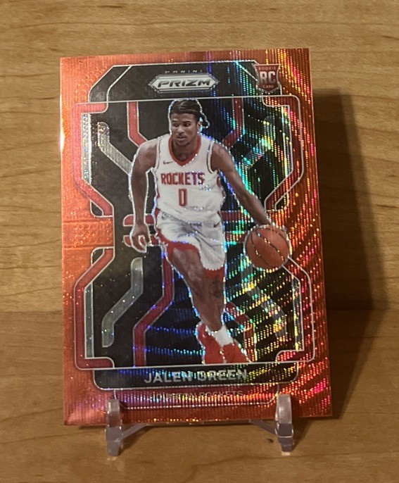 2021-22 Panini Prizm Jalen Green Ruby Red Wave RC Rookie #306 Houston Rockets SP