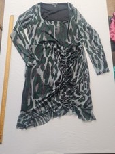 Ladies Dress PrettyLittleThing Size 18 Long Sleeve Square Neck Animal Print...