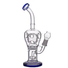 9.6" Egg rig matrix Honeycomb bong Glass Waterpipe Smoking Recycler  14mm nail