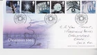 GB ROYAL MAIL FDC FIRST DAY COVER 2003 CHRISTMAS STAMPS HANDWRITTEN