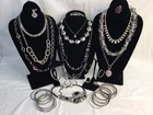 Vintage To Now Silver tone Costume Jewelry Lot