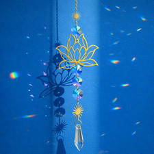 Crystal Glass Drops Sun Catcher Prisms Sun Flower wind chime