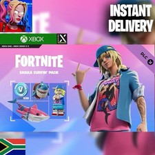 Fortnite Shaka Surfin' Pack 600 V-Bucks Xbox One Series X S DM DETAILS