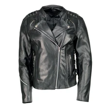 M Boss Motorcycle Apparel BOS22503 Women's Black Armored Motorcycle Leather